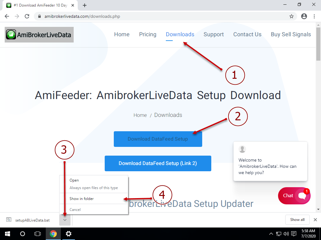 installing amibroker data feed
